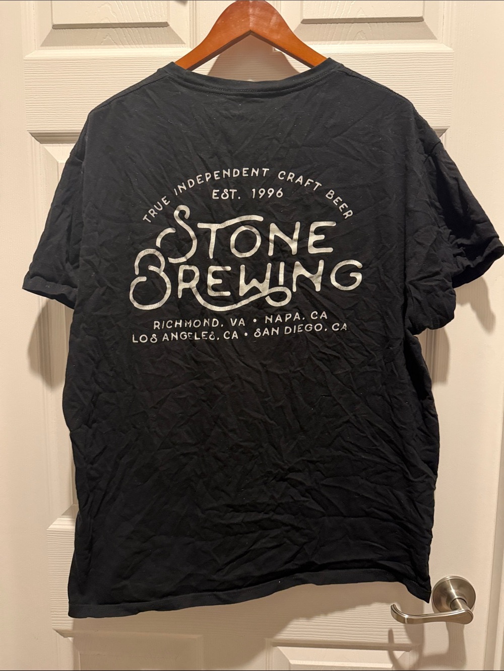 Men's Black Short Sleeve Logo T‑Shirt